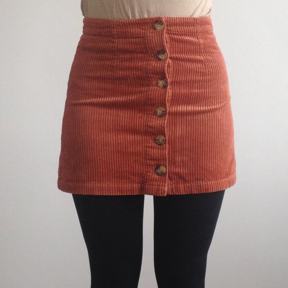 Forever 21 - Caramel Corduroy Mini Skirt - Picture 1 of 14
